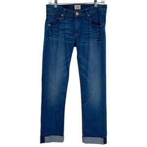 Hudson BACARA STRAIGHT FLOOD CUFFED Jeans Medium Wash Size 26